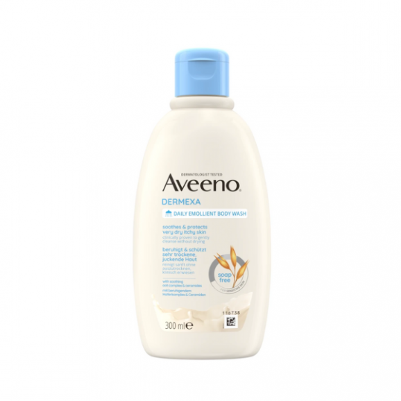 Aveeno Dermexa, emolientowy żel do mycia ciała, 300 ml - zdjęcie produktu