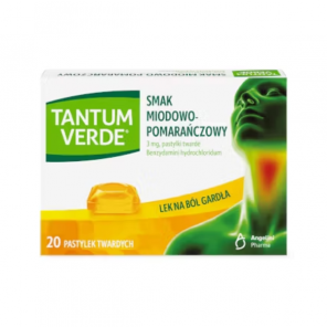 Tantum Verde, miodowo-pomarańczowy, pastylki twarde, 20 szt. - zdjęcie produktu