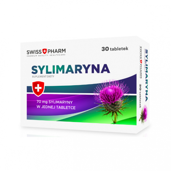 Swiss Pharm Sylimaryna 70 mg, tabletki, 30 szt. Swiss Pharm Sylimaryna 70 mg, tabletki, 30 szt. - zdjęcie produktu