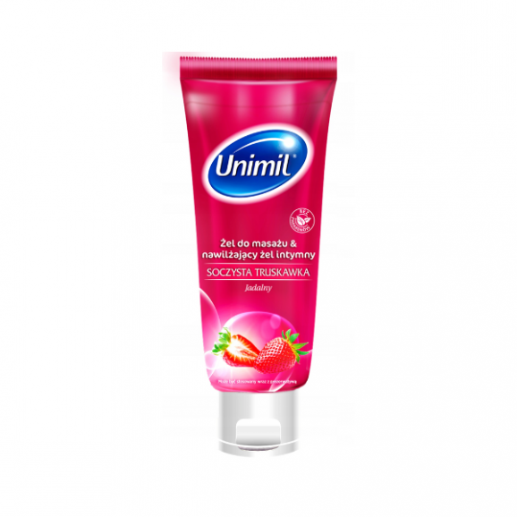 Unimil Luscious, żel do masażu i nawilżający żel intymny, Soczysta Truskawka, 200 ml - zdjęcie produktu