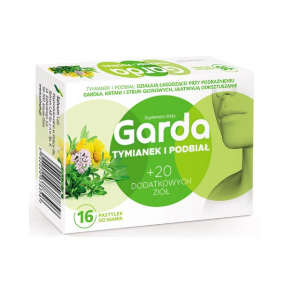 Garda Tymianek i Podbiał, pastylki do ssania, 16 szt. - zdjęcie produktu