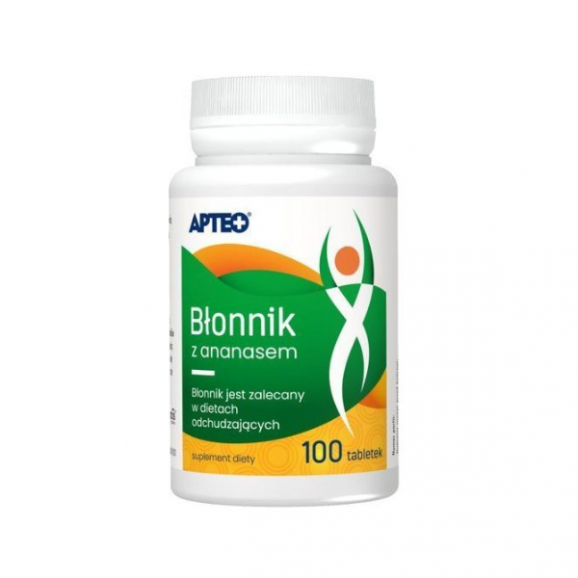 Apteo Błonnik z ananasem, tabletki, 100 szt. Apteo Błonnik z ananasem, tabletki, 100 szt. - zdjęcie produktu