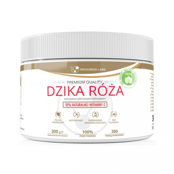 Progress Labs Dzika Róża Witamina C, proszek, 300 g - zdjęcie produktu