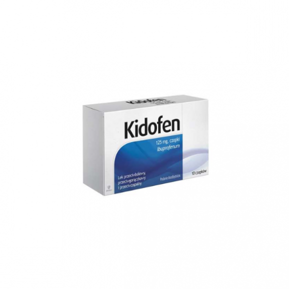 Kidofen 125 mg, czopki, 10 szt. - zdjęcie produktu