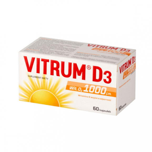 Vitrum D3 1000 j.m., kapsułki, 60 szt. Vitrum D3 1000 j.m., kapsułki, 60 szt. - zdjęcie produktu