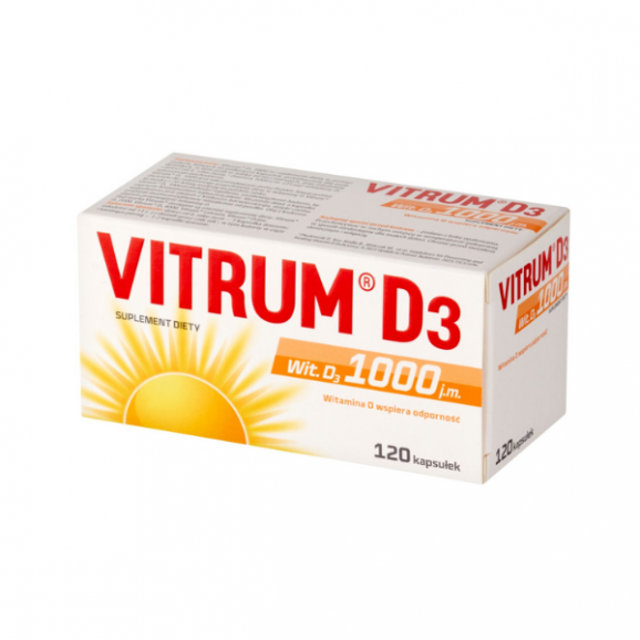 Vitrum D3 1000 j.m., kapsułki, 120 szt. - zdjęcie produktu