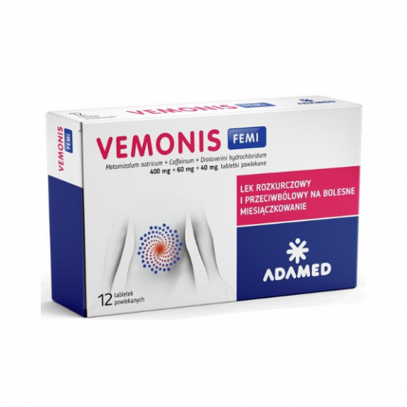 Vemonis Femi, tabletki powlekane, 12 szt. Vemonis Femi, tabletki powlekane, 12 szt. - zdjęcie produktu