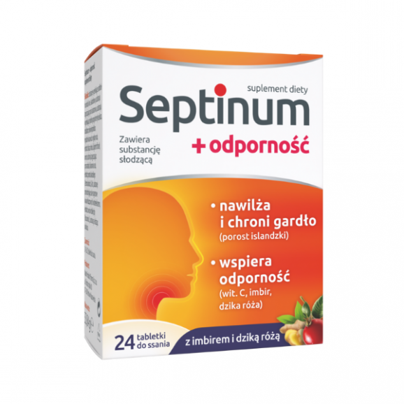 Septinum + Odporność, tabletki do ssania, 24 szt. Septinum + Odporność, tabletki do ssania, 24 szt. - zdjęcie produktu