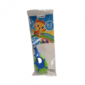 Jordan Step by Step, szczoteczka do zębów dla dzieci, 0-2 lata, Super Soft, niebiesko-zielona, 1 szt. - zdjęcie produktu