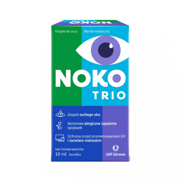 Noko Trio, krople do oczu, 10 ml - zdjęcie produktu