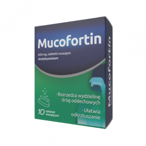 Mucofortin 600 mg, tabletki musujące, 10 szt. - zdjęcie produktu