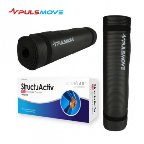 Zestaw Mata 10 mm do Ćwiczeń Yoga Mat PULSMOVE + StructuActiv 500 Activlab, kapsułki, 60szt. - zdjęcie produktu