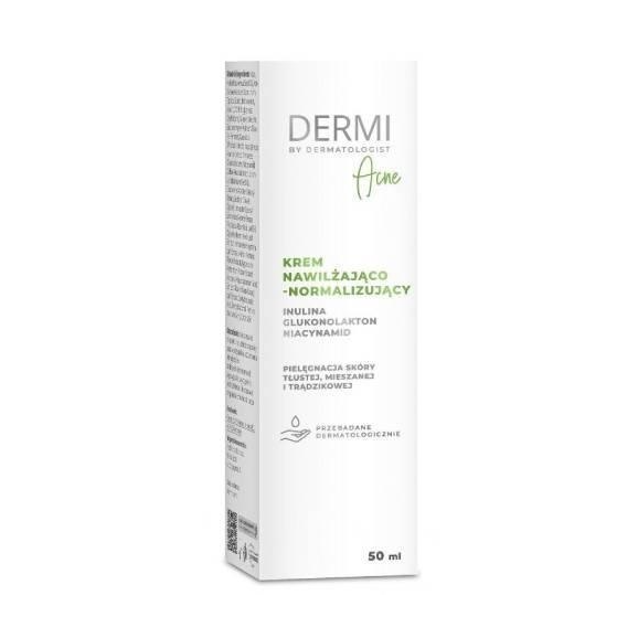 Dermi Acne, krem nawilżająco-normalizujący, 50 ml - zdjęcie produktu