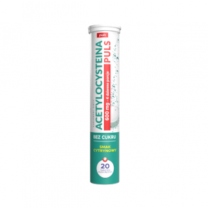 Acetylocysteina Puls 600 mg, smak cytrynowy, tabletki musujące, 20 szt. - zdjęcie produktu