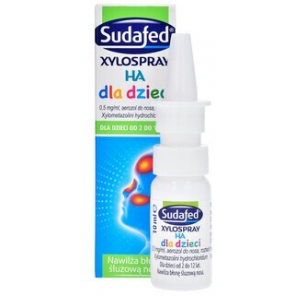 Sudafed XyloSpray HA dla dzieci, 0,5mg/ml, aerozol do nosa, 10 ml, KRÓTKA DATA - [30.06.2025] - zdjęcie produktu