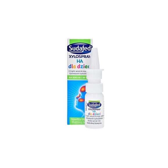 Sudafed XyloSpray HA dla dzieci, 0,5mg/ml, aerozol do nosa, 10 ml, KRÓTKA DATA - [30.06.2025] - zdjęcie produktu