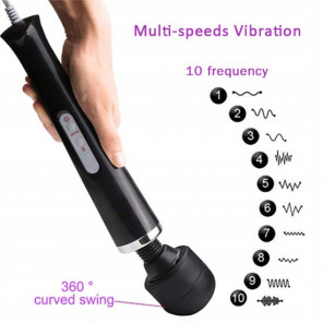 Wibrator Magic Massager 230V Czarny – elegancki masażer do stymulacji i relaksu, 1 szt. - zdjęcie produktu