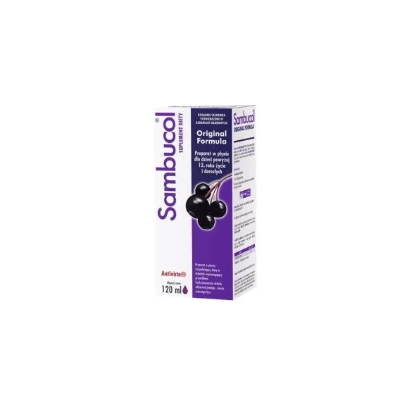 Sambucol Original Formula, dla dzieci powyżej 12 roku i dorosłych, 120 ml, KRÓTKA DATA - [30.06.2025] - zdjęcie produktu