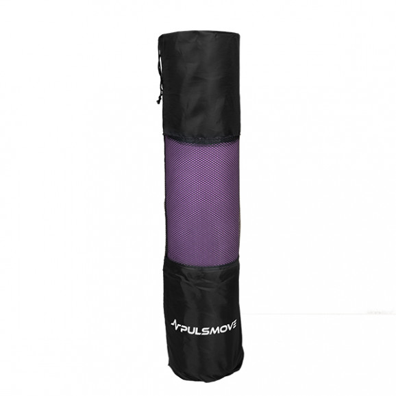 MATA 6 MM DO ĆWICZEŃ PULSMOVE DO JOGI, PILATES, FITNESS FIOLET + TORBA - zdjęcie produktu