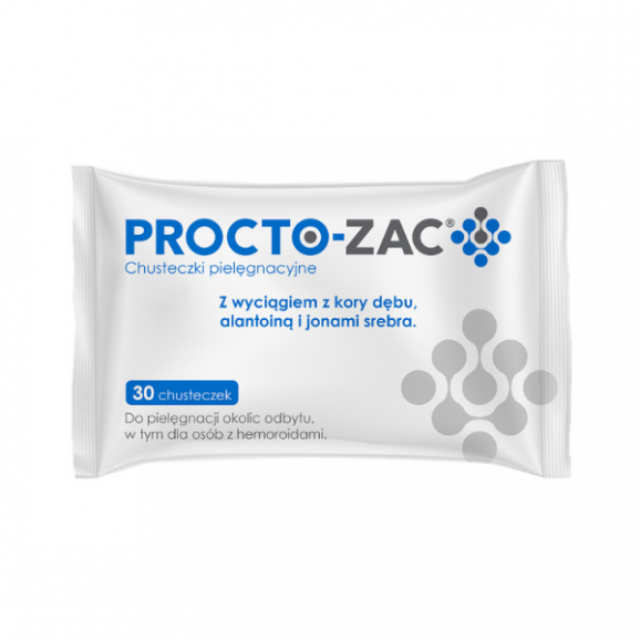 Procto-Zac, chusteczki pielęgnacyjne, 30 szt. - zdjęcie produktu