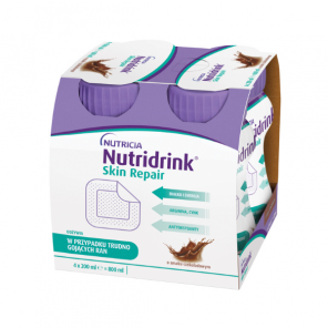 Nutridrink Skin Repair, preparat odżywczy, smak czekoladowy, 4 x 200 ml - zdjęcie produktu