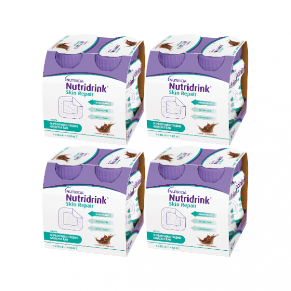 Nutridrink Skin Repair, smak czekoladowy, zestaw 16x200 ml - zdjęcie produktu