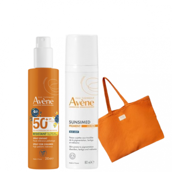 Zestaw Avene Sunsimed Pigment SPF 50+ & Spray Dla Dzieci SPF 50+ + Torba Avene GRATIS – Ochrona Przeciwsłoneczna dla Skóry W Zestaw Avene Sunsimed Pigment SPF 50+ & Spray Dla Dzieci SPF 50+ + Torba Avene GRATIS – Ochrona Przeciwsłoneczna dla Skóry W - zdjęcie produktu