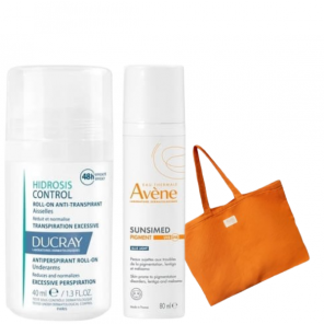 Zestaw Avene SUNSIMED PIGMENT SPF 50+ + Ducray Hidrosis Control Roll-On + GRATIS Torba Avene