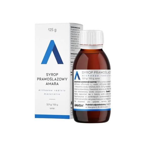 Amara Syrop prawoślazowy 35,9 g/100 g, 125 g - zdjęcie produktu