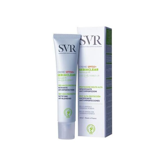 SVR Sebiaclear Creme, matujący krem ochronny do skóry trądzikowej, SPF 50+, 40 ml SVR Sebiaclear Creme, matujący krem ochronny do skóry trądzikowej, SPF 50+, 40 ml - zdjęcie produktu