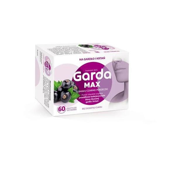 Garda Max, smak czarna porzeczka, pastylki do ssania, 60 szt. - zdjęcie produktu