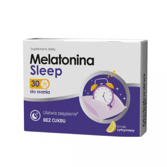 Melatonina Sleep, smak cytrynowy, tabletki do ssania, 30 szt. - zdjęcie produktu