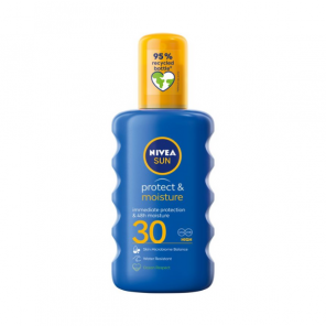 Nivea Sun Protect & Moisture, nawilżający spray do opalania SPF 30, 200 ml - zdjęcie produktu