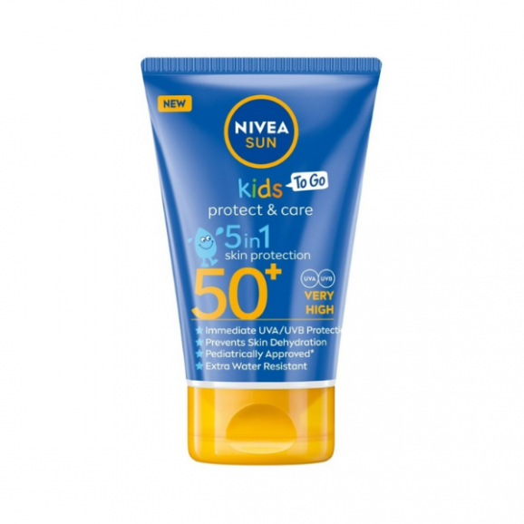 Nivea Sun Kids Protect & Care, ochronny balsam do opalania dla dzieci 5w1, SPF 50+, 50 ml Nivea Sun Kids Protect & Care, ochronny balsam do opalania dla dzieci 5w1, SPF 50+, 50 ml - zdjęcie produktu