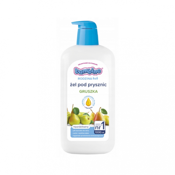 Bambino Rodzina, żel pod prysznic i do kąpieli, Gruszka, 1000 ml - zdjęcie produktu
