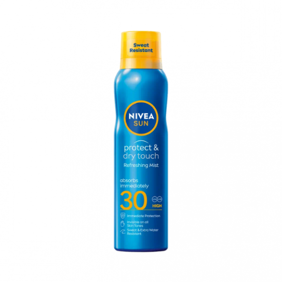 Nivea Sun Protect & Dry Touch, balsam do opalania, spray, SPF 30, 200 ml Nivea Sun Protect & Dry Touch, balsam do opalania, spray, SPF 30, 200 ml - zdjęcie produktu