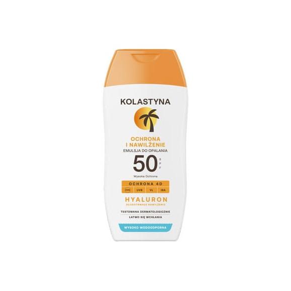 Kolastyna Ochrona i Nawilżenie, emulsja do opalania, SPF 50, 150 ml Kolastyna Ochrona i Nawilżenie, emulsja do opalania, SPF 50, 150 ml - zdjęcie produktu