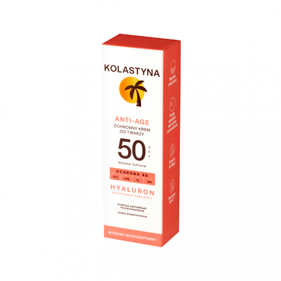 Kolastyna Anti-Age, krem ochronny do twarzy, SPF 50, 50 ml - zdjęcie produktu