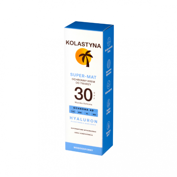 Kolastyna Super-Mat, krem ochronny do twarzy, SPF 30, 50 ml - zdjęcie produktu