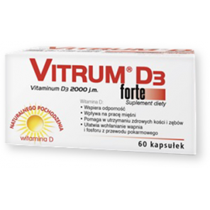Vitrum D3 Forte, kapsułki, 60 szt., KRÓTKA DATA - [31.07.2025] - zdjęcie produktu