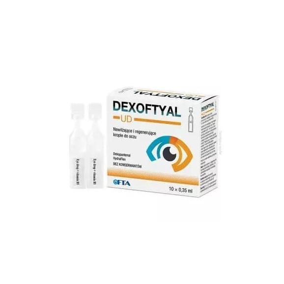 Dexoftyal UD, krople do oczu, 0,35 ml, 10 pojemników jednodawkowych., KRÓTKA DATA - [31.07.2025] - zdjęcie produktu