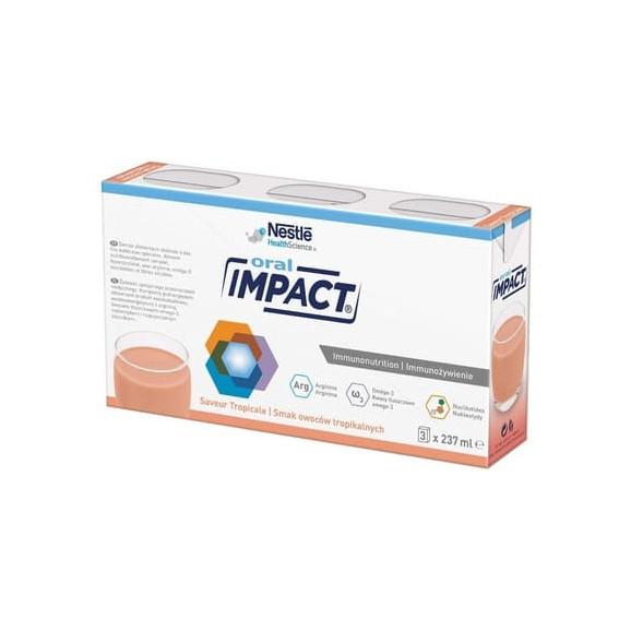 Nestle Impact Oral, preparat odżywczy, smak owoców tropikalnych, 3 x 237 ml - zdjęcie produktu