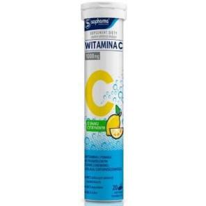 Sopharma Witamina C 1000 mg, tabletki musujące, smak cytrynowy, 20 szt., KRÓTKA DATA - [04.08.2025] - zdjęcie produktu