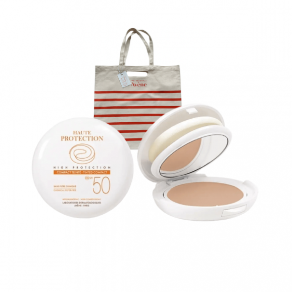 Zestaw Avene Sun, ochronny kompakt mineralny piaskowy, skóra nadwrażliwa, SPF 50, 10 g + torba na zakupy Zestaw Avene Sun, ochronny kompakt mineralny piaskowy, skóra nadwrażliwa, SPF 50, 10 g + torba na zakupy - zdjęcie produktu