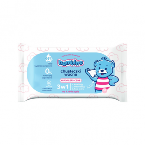 Bambino, chusteczki wodne, hipoalergiczne, 3w1, 57 szt. - zdjęcie produktu