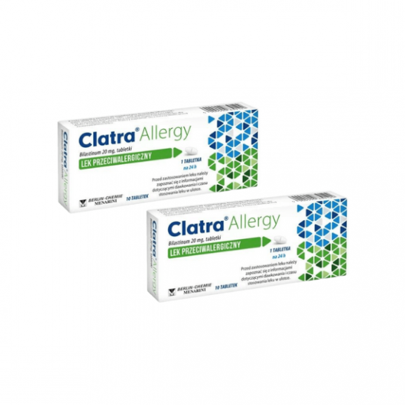 Clatra Allergy 20 mg, tabletki, 2 x 10 szt. - zdjęcie produktu