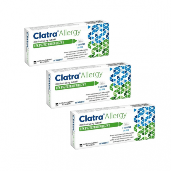 Clatra Allergy 20 mg, tabletki, 3 x 10 szt. - zdjęcie produktu