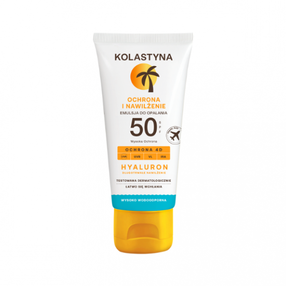 Kolastyna Ochrona i Nawilżenie, emulsja do opalania, SPF 50, 80 ml - zdjęcie produktu
