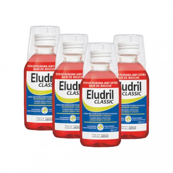 4x Eludril CLASSIC, płyn do płukania jamy ustnej, 200 ml - zdjęcie produktu