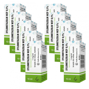 Xylometazolin (WZF) 0.1%, krople do nosa, 10 x 10 ml - zdjęcie produktu